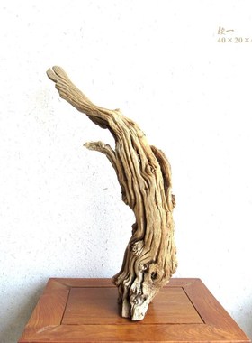 千年胡杨老木风化枯木根艺根雕整体随形摆件自然生态创意家居软装