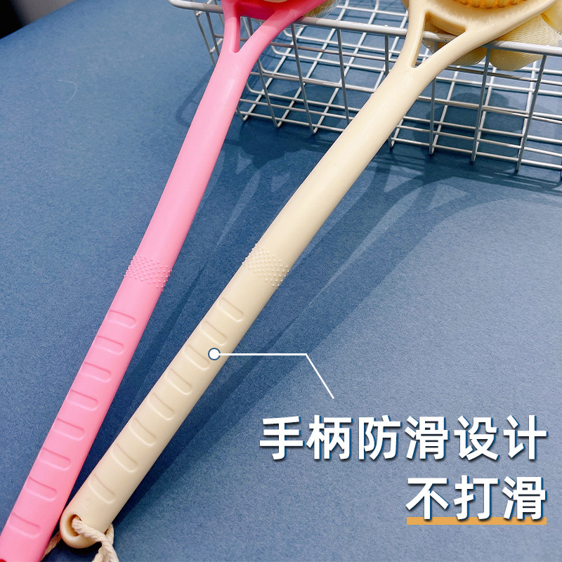 洗澡刷子软毛长柄沐浴刷浴花二合一浴球搓后背神器搓泥强力身体刷