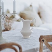 SE闭眼入 饰插花 强推白色浮雕陶瓷花瓶客厅摆件水培鲜花器装