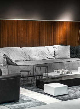 意式轻奢baxter大象耳朵沙发北欧简约小户型布艺沙发客厅羽绒乳胶