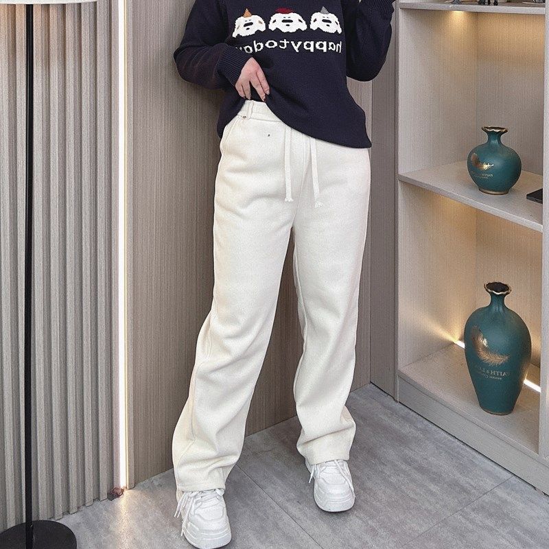 冬季新款大码女装200斤胖mm宽松显瘦加绒直筒裤松紧腰阔腿休闲裤,女装/女士精品,大码裤装,淘宝优惠券,粉丝福利购,淘宝优惠卷