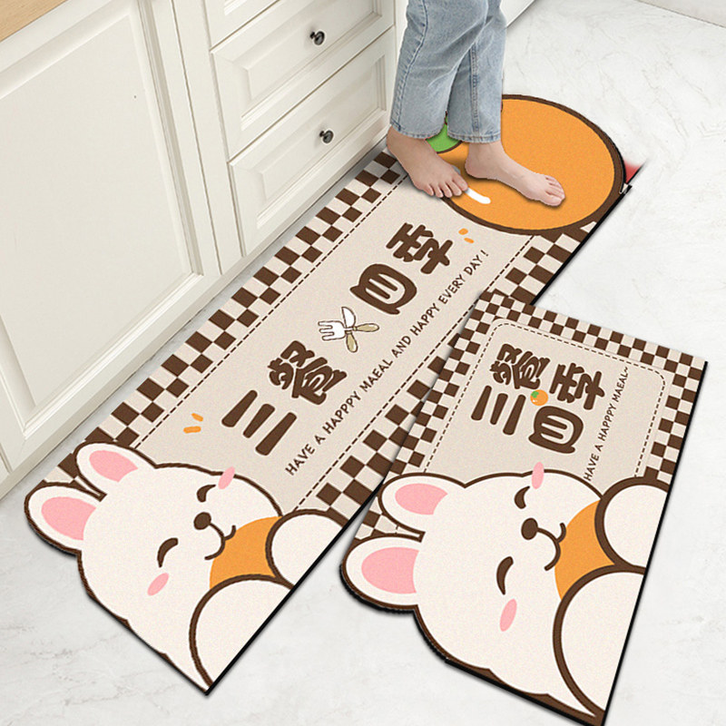 创意卡通异行厨房防脏地垫硅藻泥专用防滑吸水脚垫子防油门口地毯,居家布艺,厨房地垫,淘宝优惠券,粉丝福利购,淘宝优惠卷