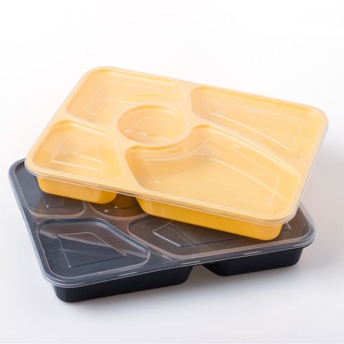 一次性餐盒 长方形加厚五格快套餐盒五格快餐盒打包盒外卖便当盒