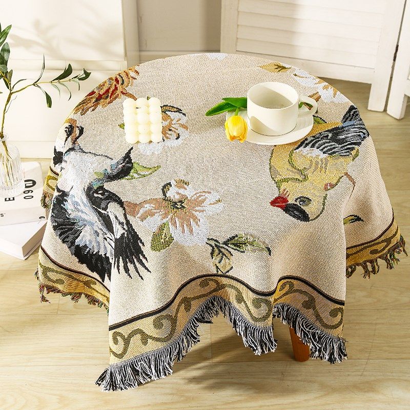美式乡村花鸟方桌圆桌布户外露营桌布家用茶几布野餐垫台布防尘布,居家布艺,桌布,淘宝优惠券,粉丝福利购,淘宝优惠卷