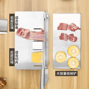 不锈钢切片机羊肉卷刨肉切肉手动家用切年糕刀冻肥牛卷手工切肉机