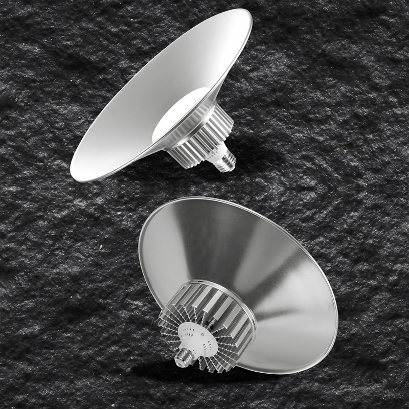 工矿灯led厂房灯超亮工厂车间仓库照明灯e27螺口吊灯灯罩100W灯泡