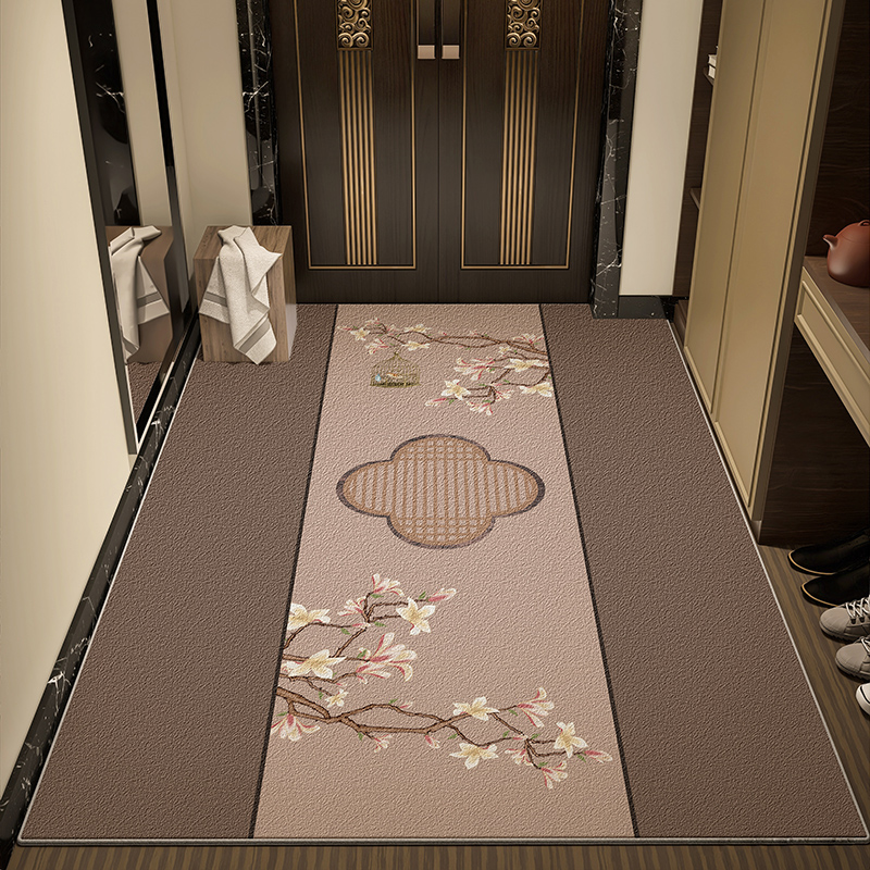 新中式进门入户地垫家用入户门脚垫子大门口防滑定制门垫玄关地毯