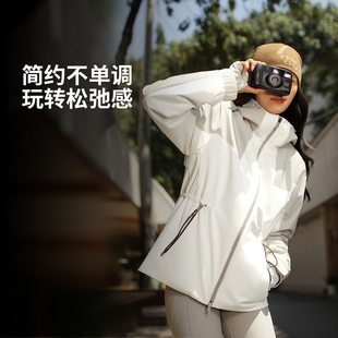 李宁LI 外套AWBV090 NING户外CF女加绒防泼水三合一运动风衣25冬季