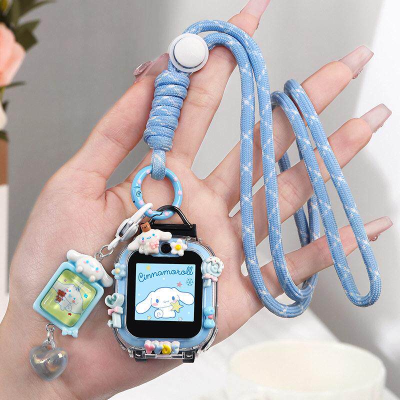 适合小天才W1923Ac儿童手机手表D2表带Q1A挂脖套保护壳挂绳吊坠