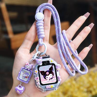 适用华为ASN-AL10儿童手表5表链5Pro挂带4X绳链3Pro卡通保护壳3S