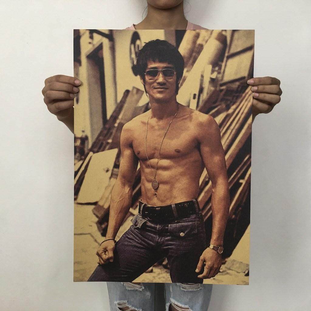 速发李馆龙海报墙壁画动作健身小武贴拳击海报纸墙面肌肉墙术画,家居饰品,现代装饰画,淘宝优惠券,粉丝福利购,淘宝优惠卷