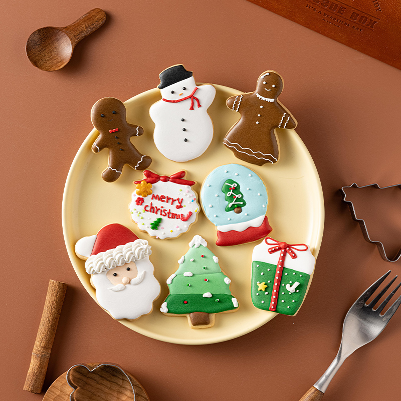 速发圣诞节饼干模姜按压式摇摇乐具饼屋圣诞树磨具造型姜饼工烘焙