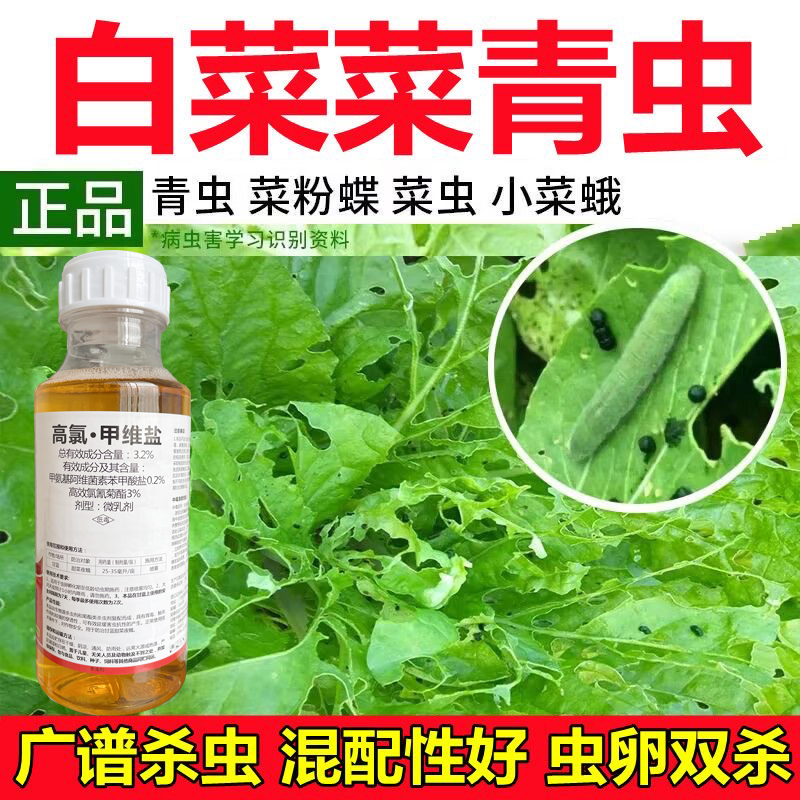 白菜杀虫剂正品农药大全杀虫药菜青虫卷叶暝打白菜地虫子正品药
