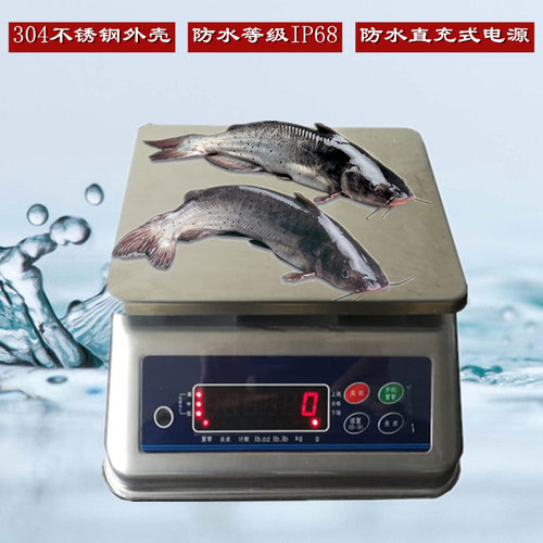 钧杰不锈钢防水秤3kg6kg15kg30公斤电子计重秤海鲜水产防水电子秤