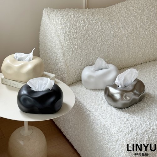 【林与】侘寂风简约陶瓷纸巾盒