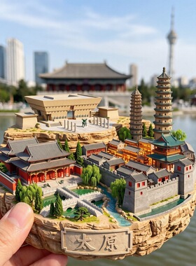 太原城市旅游纪念品冰箱贴磁吸