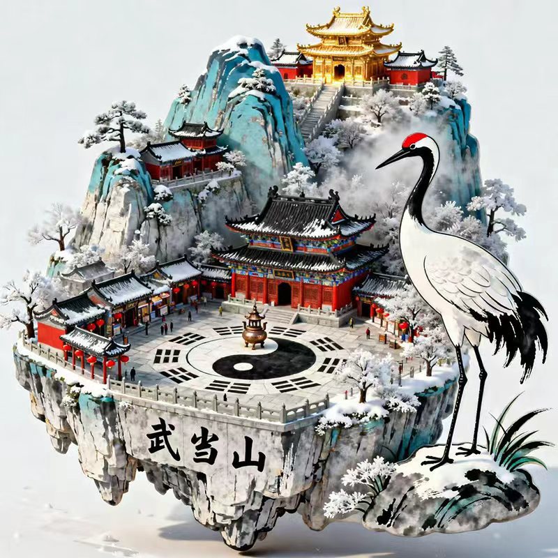 湖北十堰武当山旅游纪念品冰箱贴