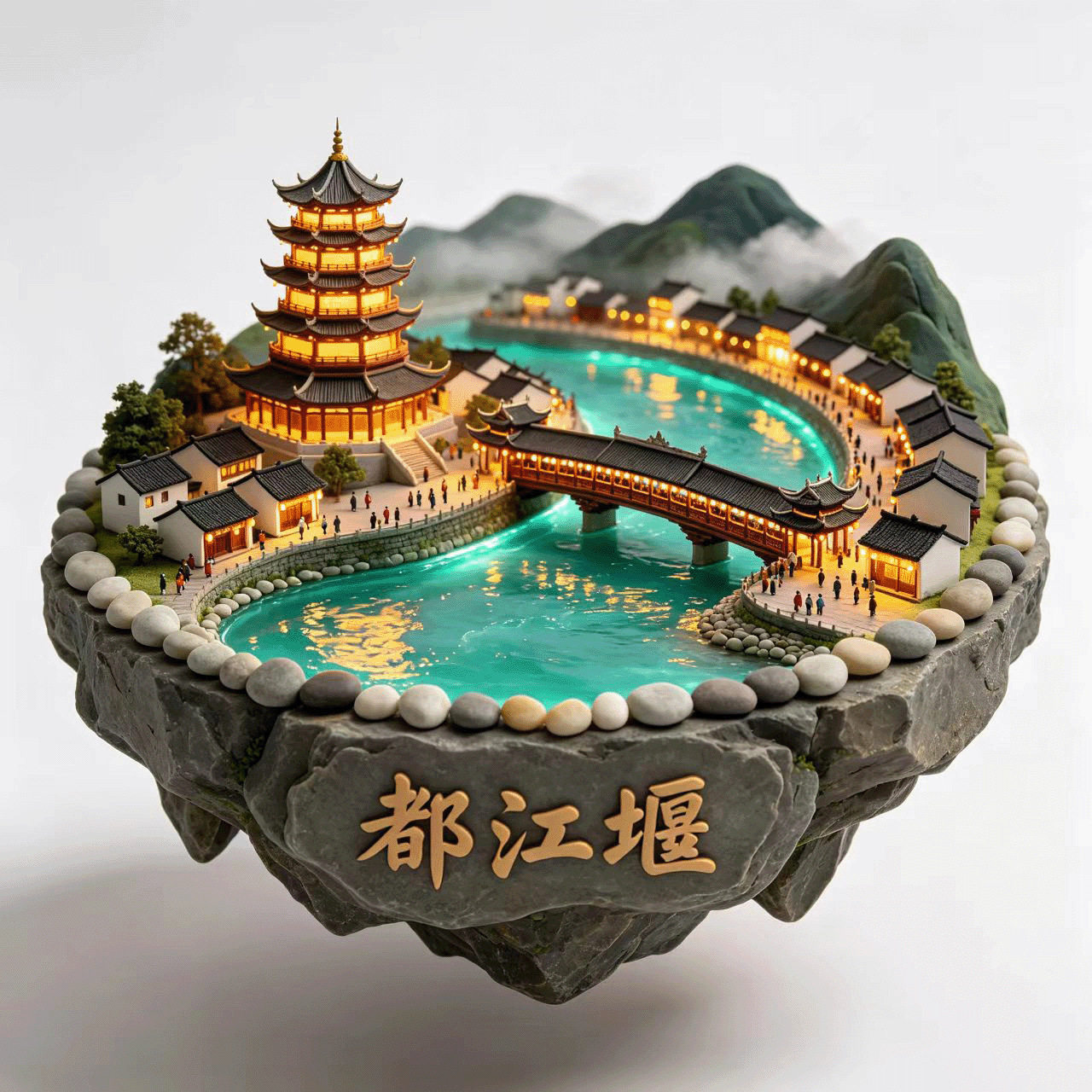 都江堰景点旅游文创纪念品冰箱贴