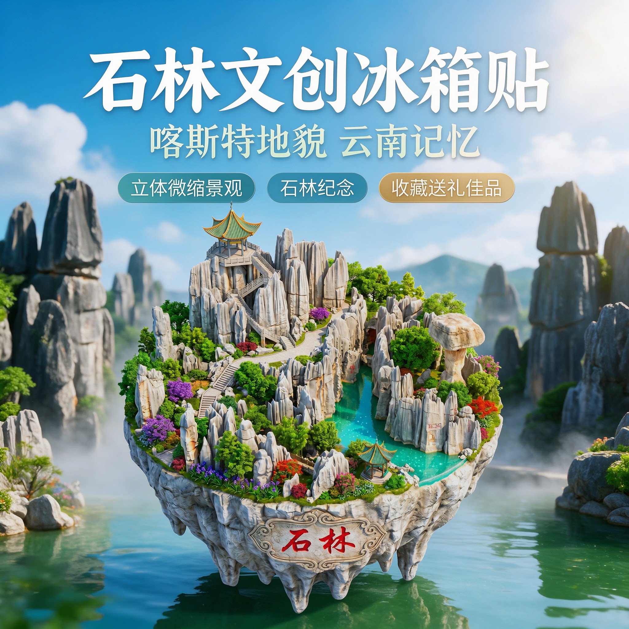 昆明石林城市旅游纪念品冰箱贴