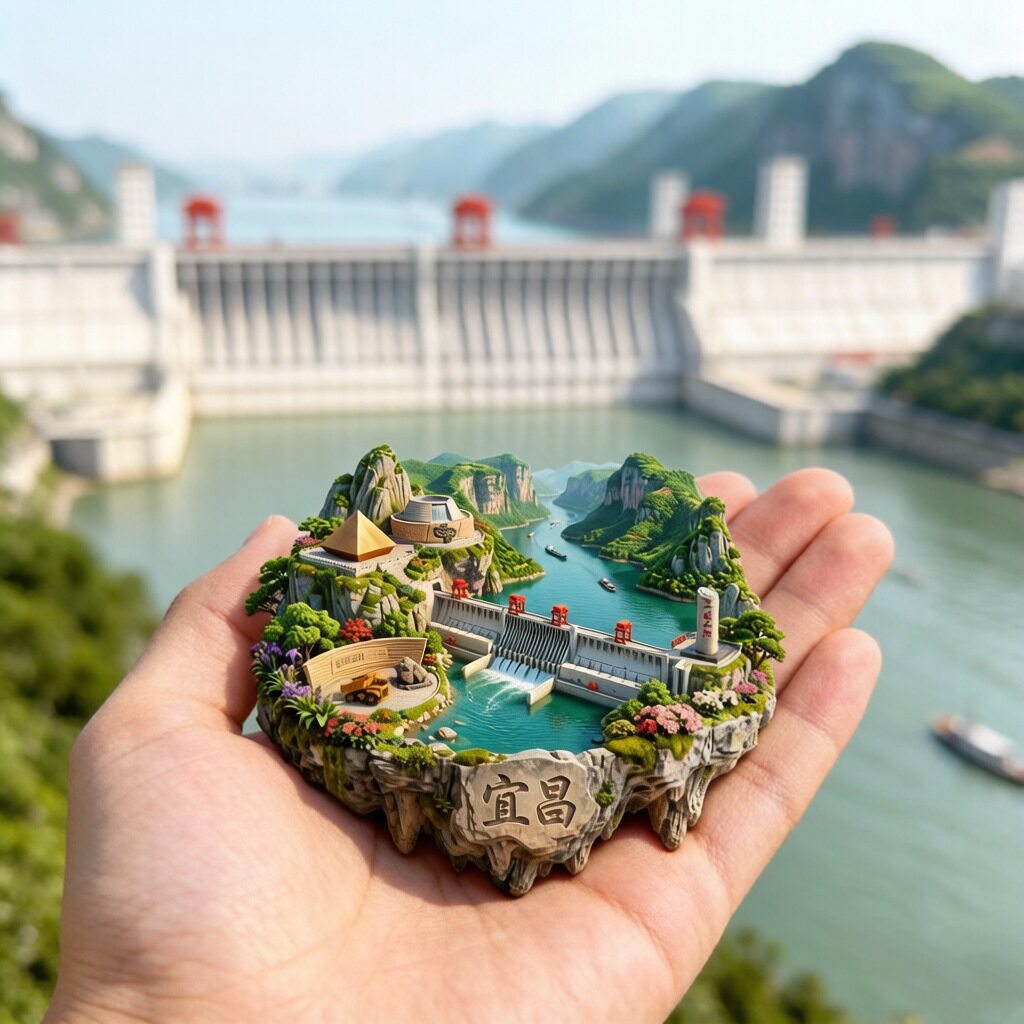 湖北宜昌长江三峡大坝旅游冰箱贴