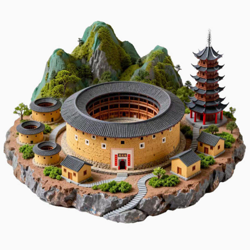 福建土楼旅游景点纪念品冰箱贴