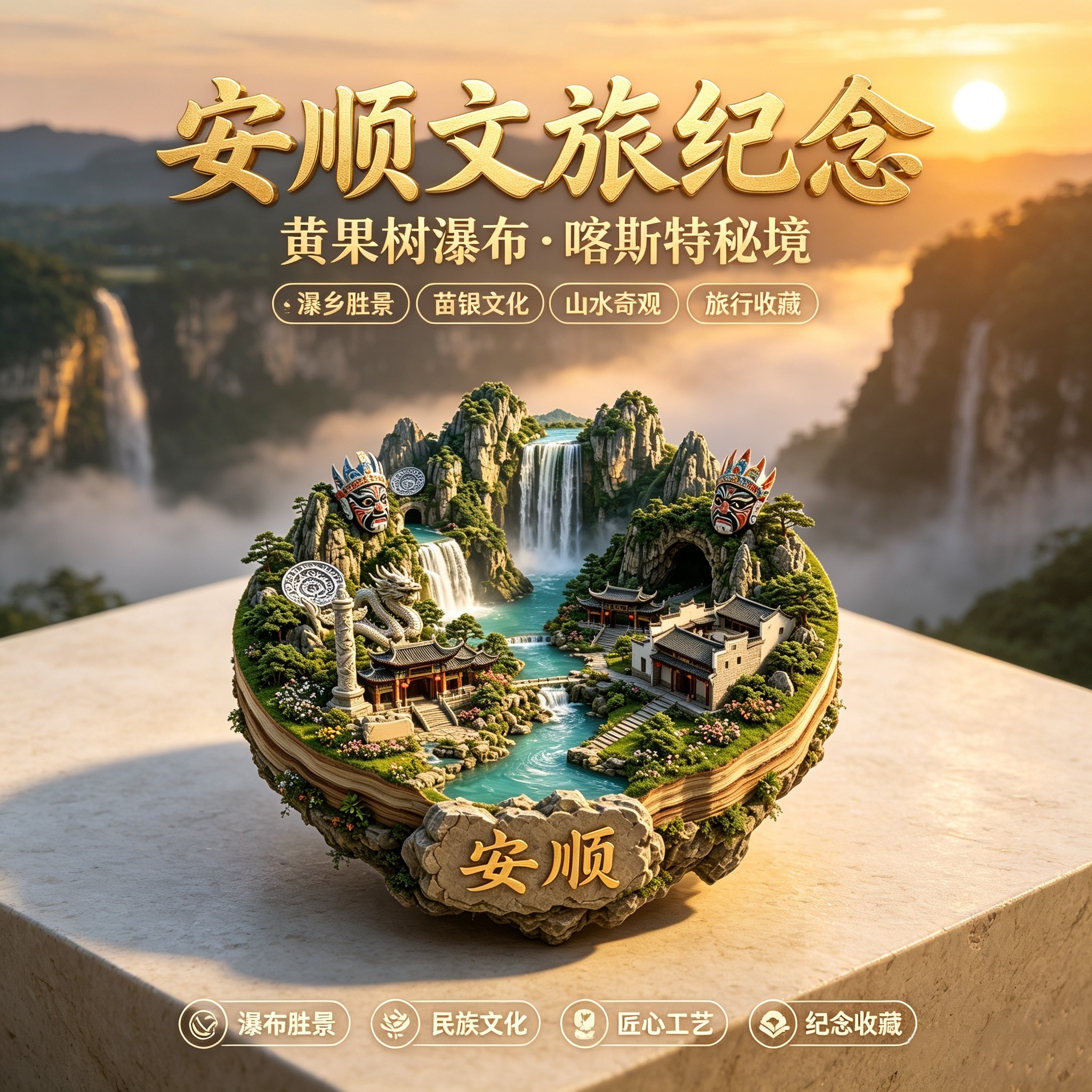 贵州安顺城市旅游纪念品冰箱贴