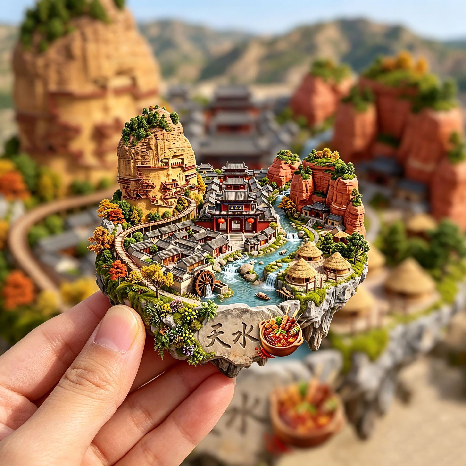 天水城市旅游冰箱贴磁吸
