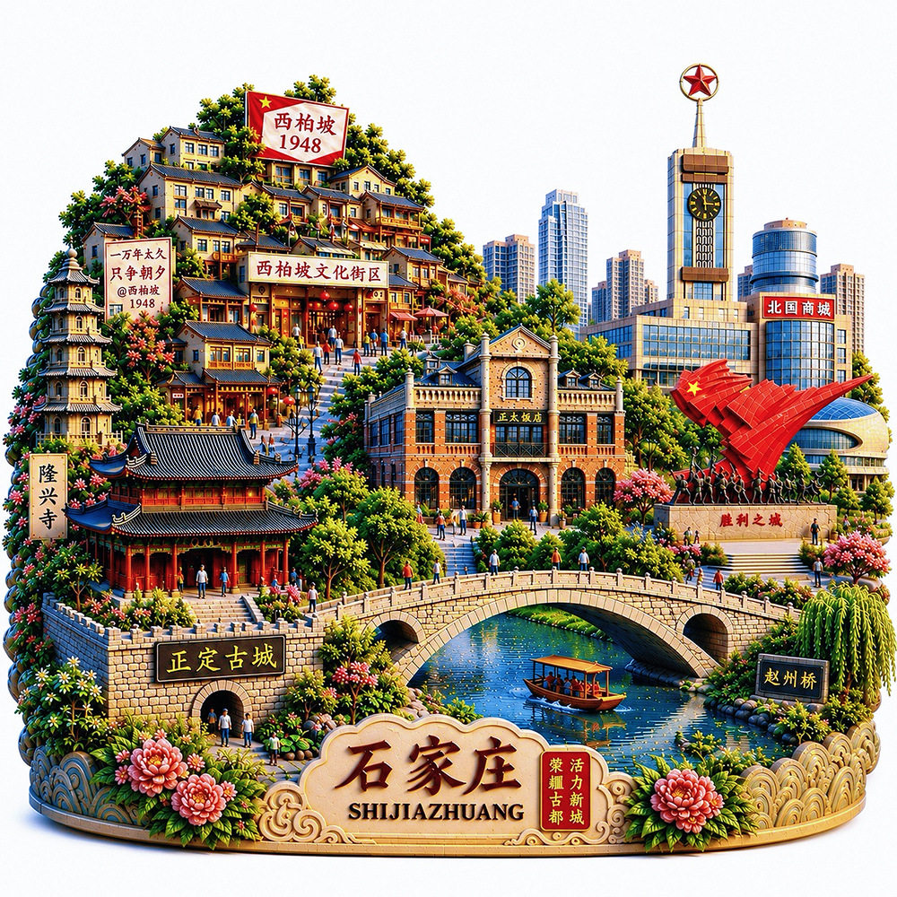石家庄城市旅游纪念品冰箱贴磁吸