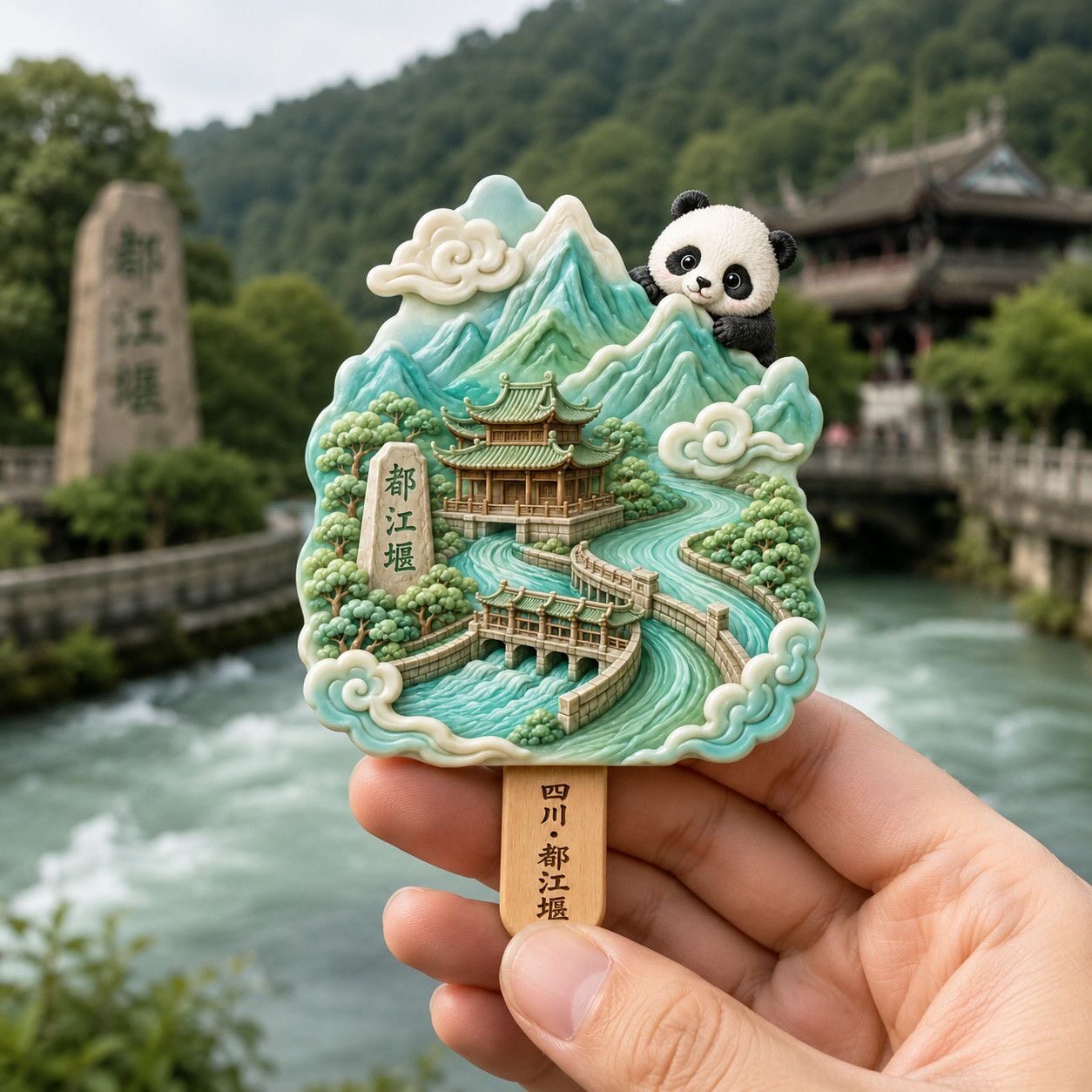 都江堰旅游景点纪念品冰箱贴磁吸