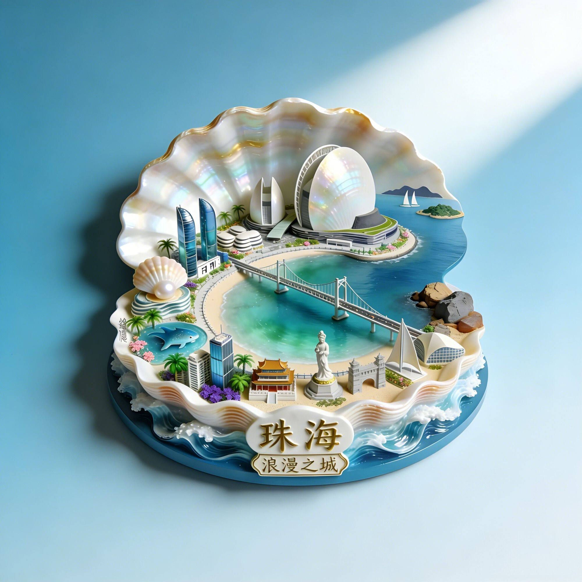 珠海旅游景点纪念品冰箱贴磁吸