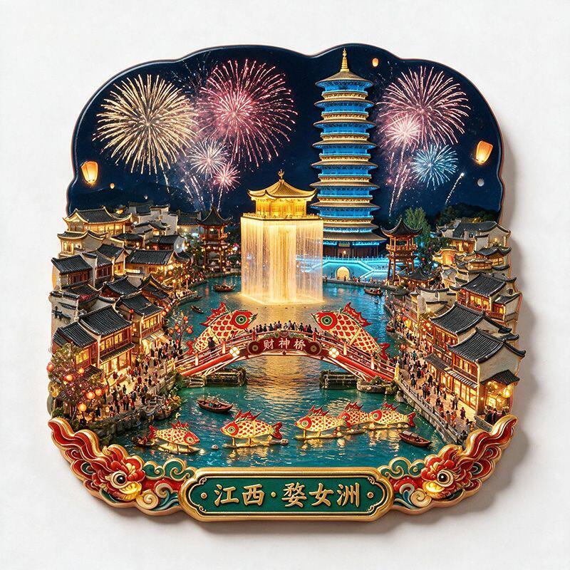 婺女洲旅游景点纪念品冰箱贴磁吸