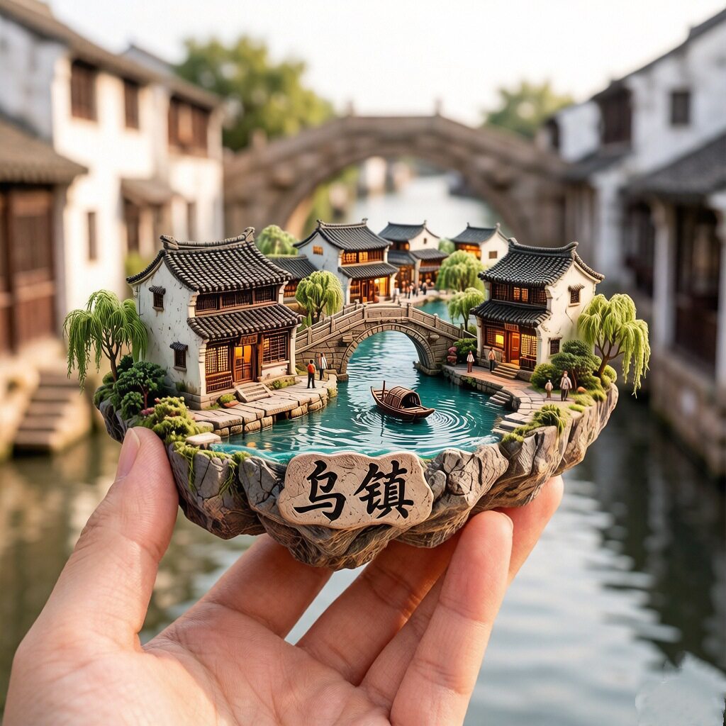 嘉兴乌镇西塘文创旅游纪念冰箱贴