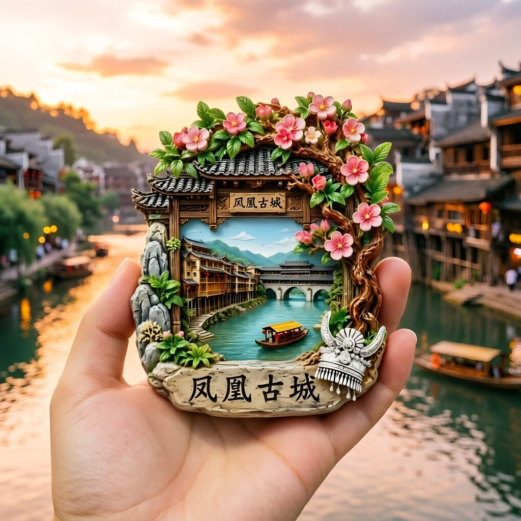 凤凰古城旅游文创纪念品冰箱贴