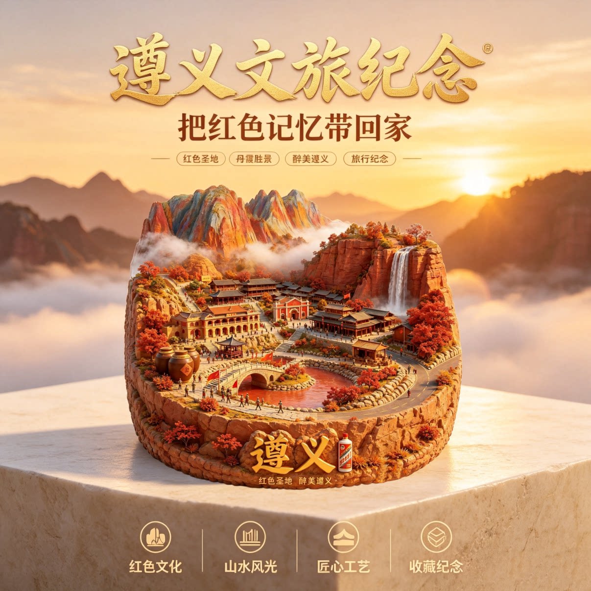 贵州遵义城市旅游纪念品冰箱贴