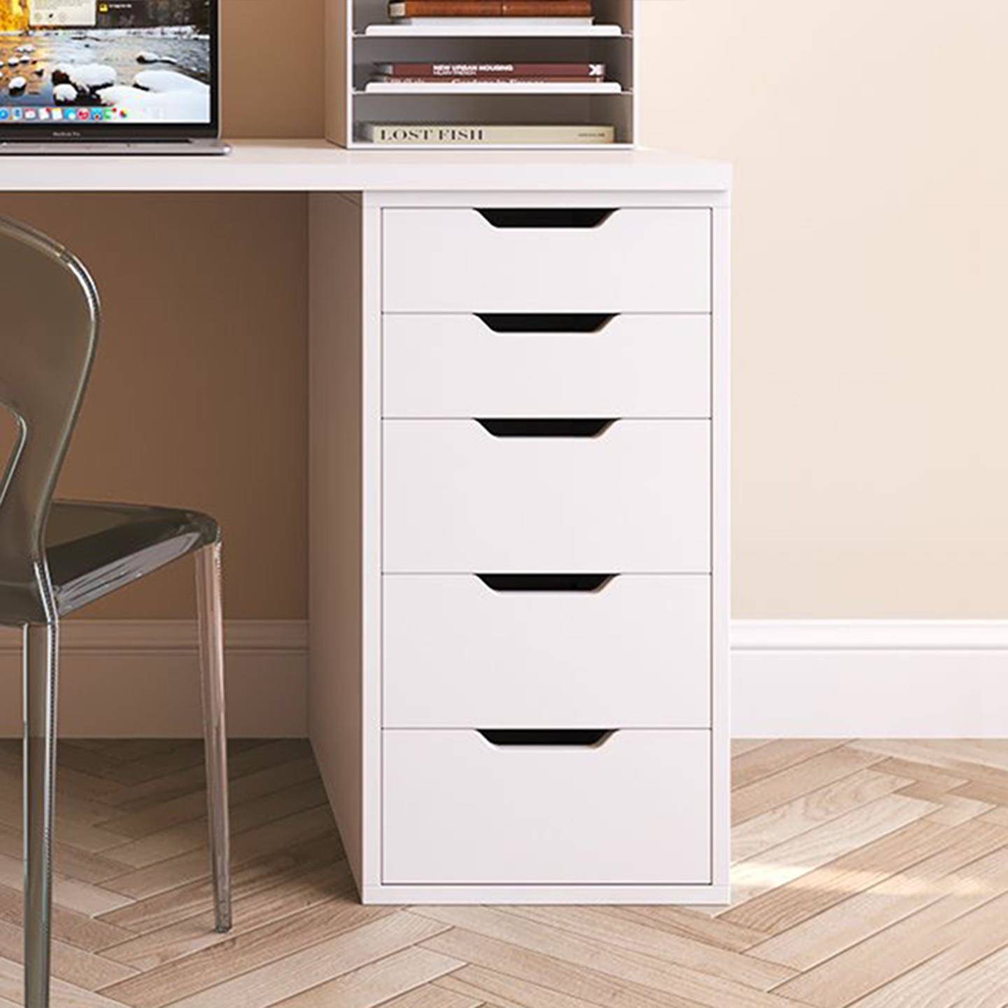 抽屉式桌下收纳柜办公室A4文件柜家用多层可移动置物柜夹缝储物柜