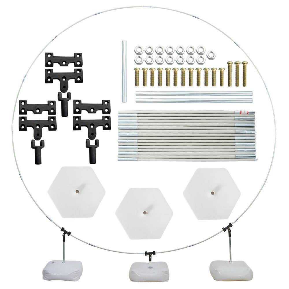 跨境新款婚庆道具铁艺圆环拱门户外婚礼背景圆形气球花门花架