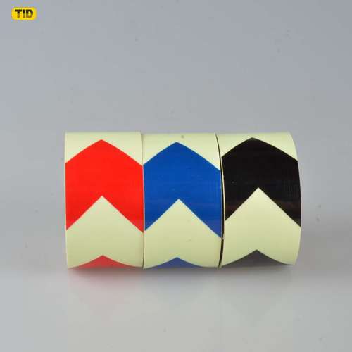 夜光发光胶带 双色箭头荧光警示地贴纸 安全出口标识蓄光材料