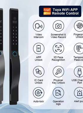Tuya Wifi Digital Automatic Electronic Biometric Lock
