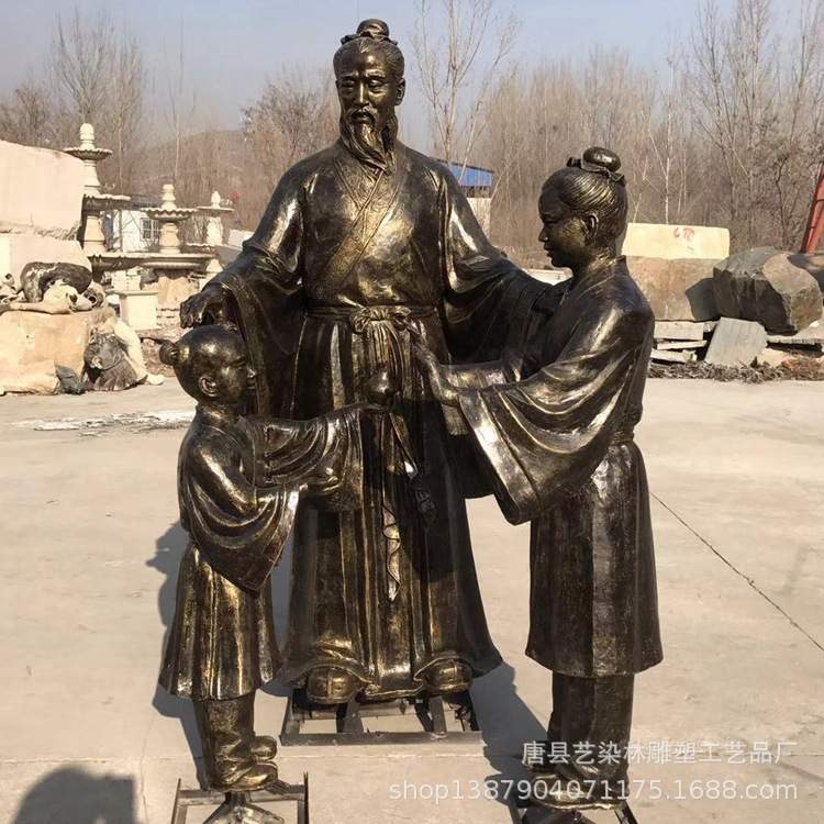 供应金属工艺品 铸铜人物雕塑摆件 商业美陈园林景观雕塑小品
