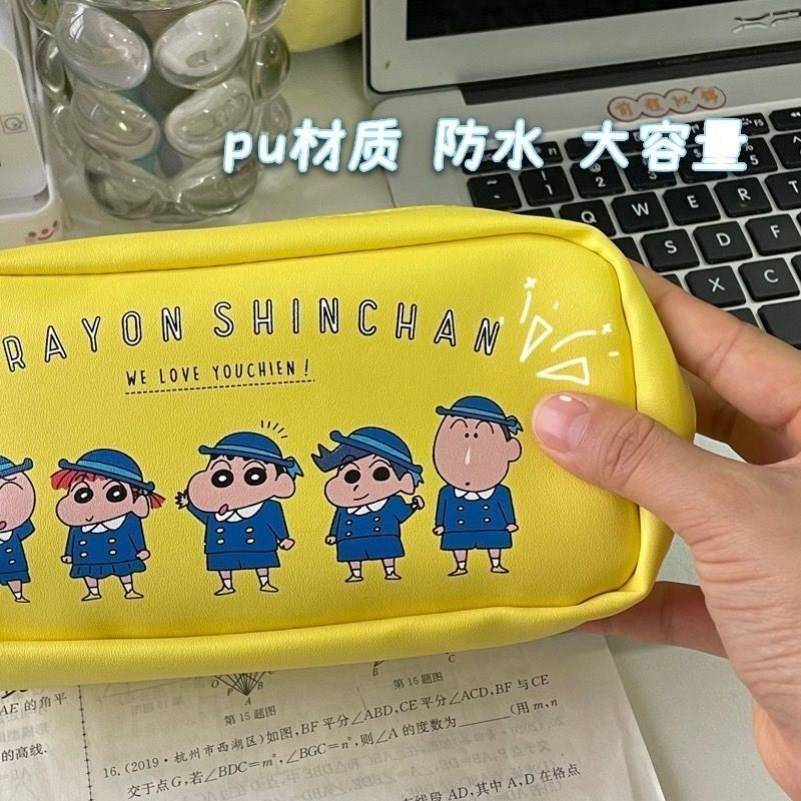 蜡笔小新笔袋日系高颜值小众耐脏蜡笔小新文具袋防水铅笔袋