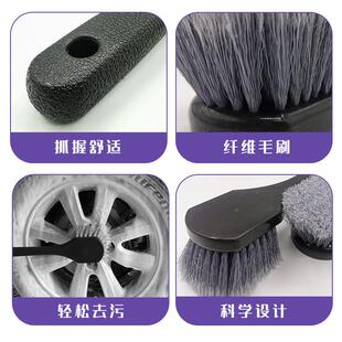 工长清柄轮专毂刷 轮胎刷 加长塑料469柄厂 洗钢圈用强力去污刷