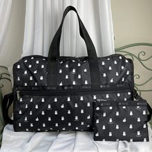 高档力士保 卡通兔印花女包手提旅行包旅行袋可插旅行箱大号4319