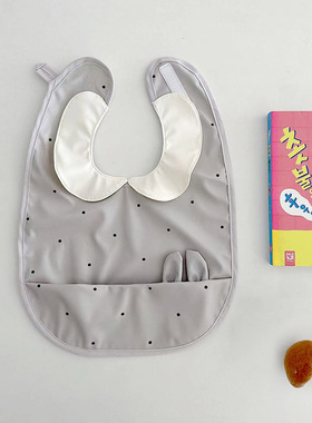 Julymoly韩系宝宝围嘴防水口水巾婴儿饭兜娃娃领吃饭防脏儿童围兜