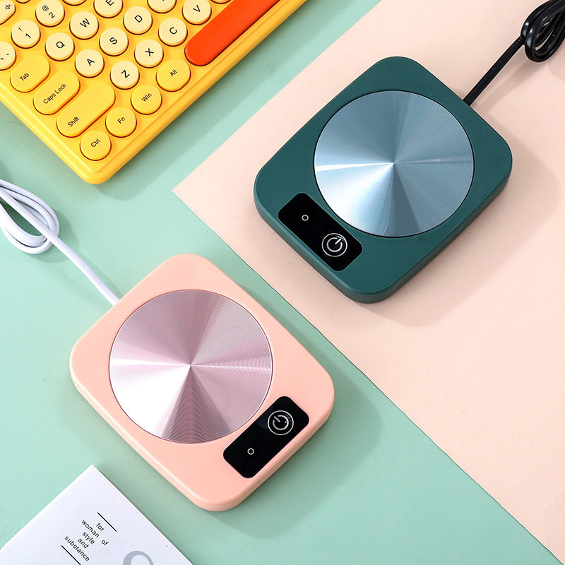 加热杯垫 办公室冬季热牛奶恒温杯垫 暖暖杯55度保温杯垫套装礼品