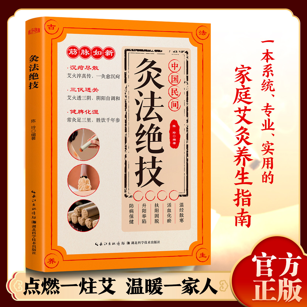 灸法绝技 传统养生疗法经络穴位按摩实用中医家庭艾灸指导书籍