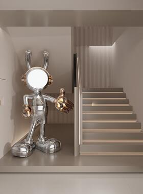 太空兔落地摆件客厅米奇迎宾高级感家居装饰酒店开店公司开业礼品