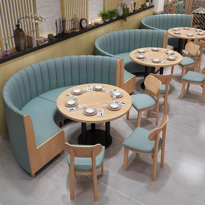 定制餐厅弧形沙发靠墙半圆卡座餐饮桌椅组合火锅店饭店奶茶西餐厅