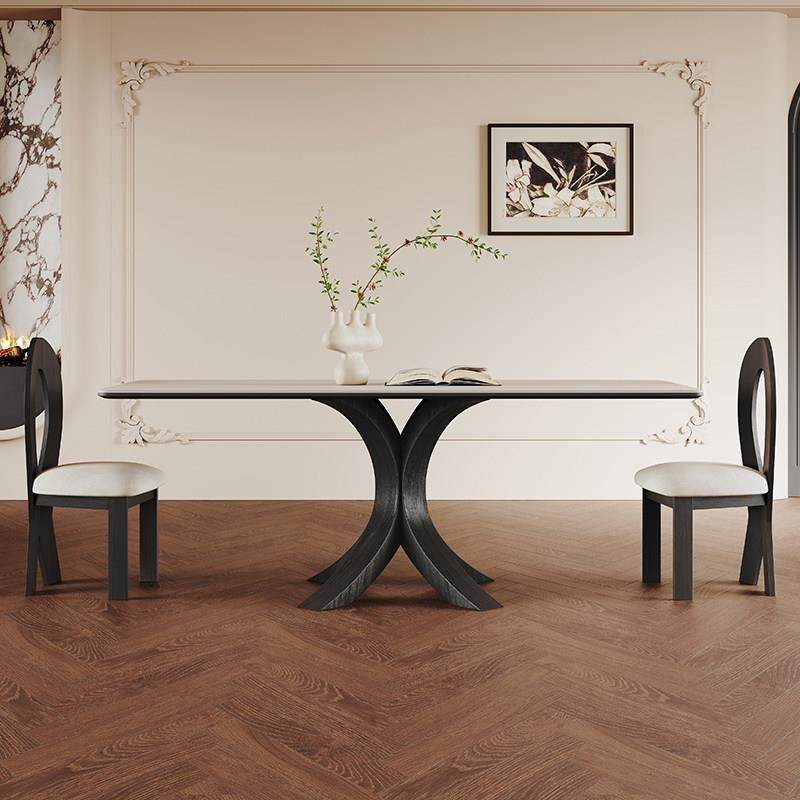 极简进口白蜡木实木餐桌家用小户型现代简约法式复古纯白岩板餐桌,住宅家具,岩板餐桌,淘宝优惠券,粉丝福利购,淘宝优惠卷