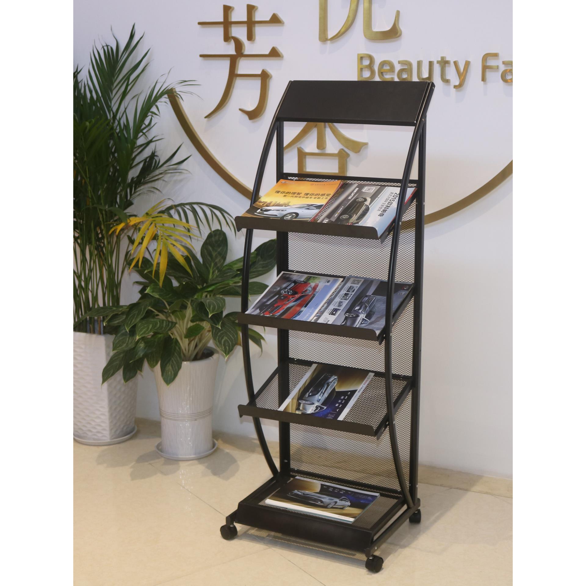 杂志架落地立式书报刊纸架广告宣传单张展示架铁质收纳架子资料架