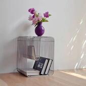 简约铁艺小边几北欧落地书报架报刊架金属创意角几边桌